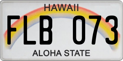 HI license plate FLB073