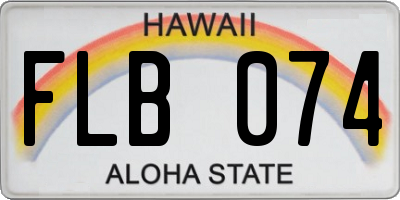 HI license plate FLB074