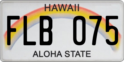 HI license plate FLB075