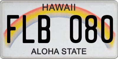 HI license plate FLB080