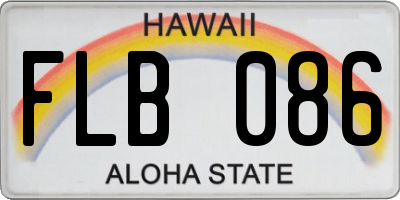 HI license plate FLB086