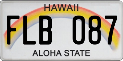 HI license plate FLB087