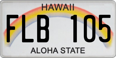 HI license plate FLB105