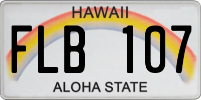HI license plate FLB107