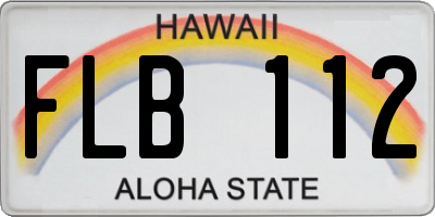 HI license plate FLB112