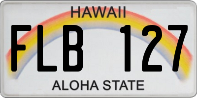 HI license plate FLB127