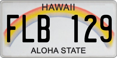 HI license plate FLB129