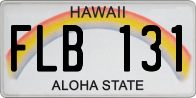 HI license plate FLB131