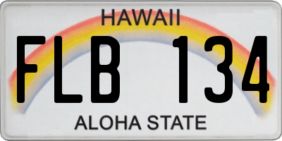 HI license plate FLB134