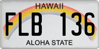 HI license plate FLB136