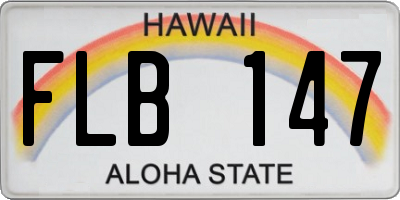 HI license plate FLB147