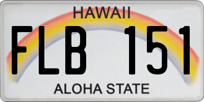HI license plate FLB151