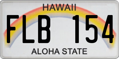 HI license plate FLB154