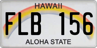 HI license plate FLB156