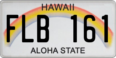 HI license plate FLB161