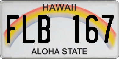 HI license plate FLB167