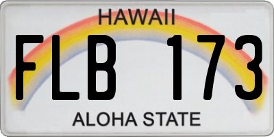 HI license plate FLB173