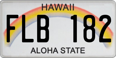 HI license plate FLB182