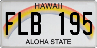 HI license plate FLB195