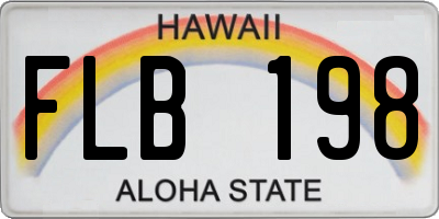 HI license plate FLB198