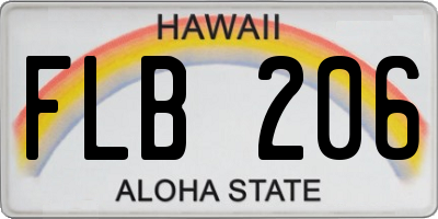 HI license plate FLB206