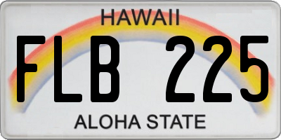 HI license plate FLB225