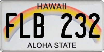 HI license plate FLB232