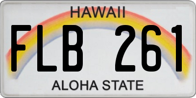HI license plate FLB261