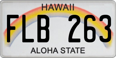 HI license plate FLB263