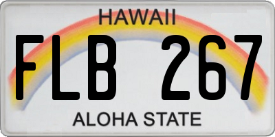 HI license plate FLB267