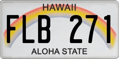 HI license plate FLB271
