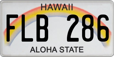 HI license plate FLB286