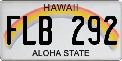 HI license plate FLB292
