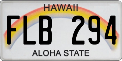 HI license plate FLB294