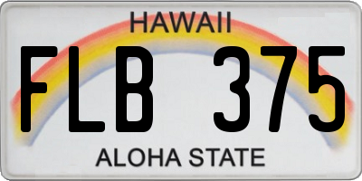 HI license plate FLB375