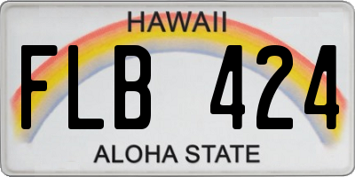 HI license plate FLB424