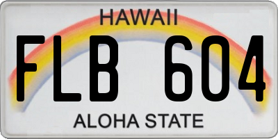 HI license plate FLB604