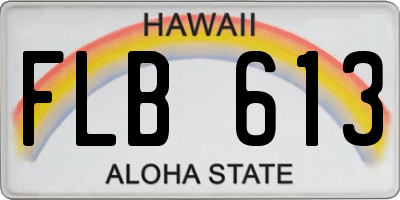 HI license plate FLB613