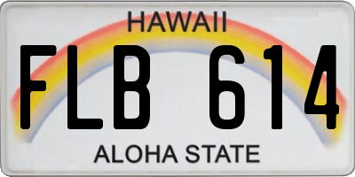 HI license plate FLB614