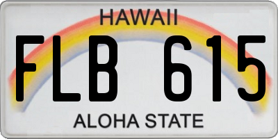 HI license plate FLB615