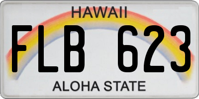 HI license plate FLB623