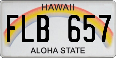 HI license plate FLB657
