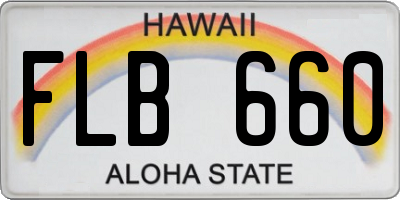 HI license plate FLB660
