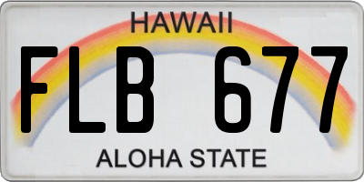 HI license plate FLB677