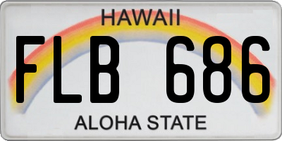 HI license plate FLB686