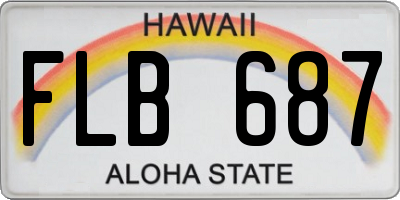 HI license plate FLB687