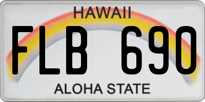 HI license plate FLB690