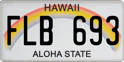 HI license plate FLB693