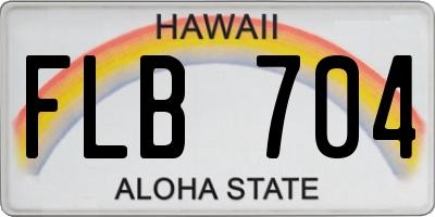 HI license plate FLB704