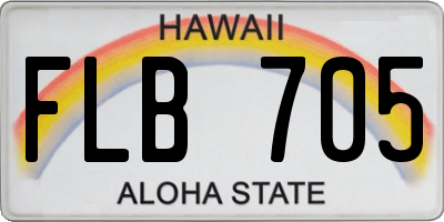 HI license plate FLB705